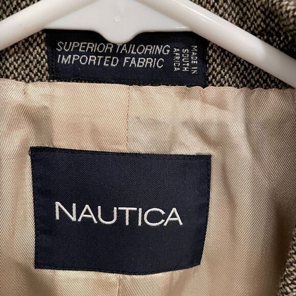 Vintage Nautica Blazer Mens 43L Lambswool Two Button Sportcoat - Picture 7 of 10